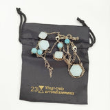 23区 石付き ロング ネックレス ゴールド エメラルドグリーン レディース 23区【中古】6-0110G∞