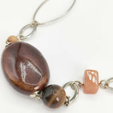 23区 チェーン ロング ネックレス シルバー ブラウン ベージュ レディース 23区【中古】6-0110G∞