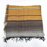 tamaki niime ウールコットン大判ショールマフラー ストール オレンジ ブラウン レディース 玉木新雌/タマキニイメ【中古】5-1202T◎