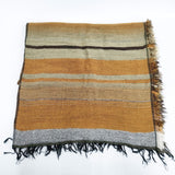 tamaki niime ウールコットン大判ショールマフラー ストール オレンジ ブラウン レディース 玉木新雌/タマキニイメ【中古】5-1202T◎