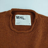 MHL. 595-7263508 FINE SHETLAND KNIT ウール 定価20900円 セーター ニット ブラウン系 レディース エムエイチエル【中古】5-1218T∞