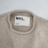 MHL. 595-7263508 FINE SHETLAND KNIT ウール 定価20900円 セーター ニット ベージュ レディース エムエイチエル【中古】5-1208T∞