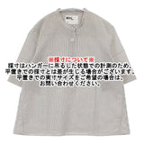 MHL. 595-0152507 COTTON LINEN STRIPE コットンリネンストライプ 定価18700円 半袖シャツ ホワイト ブラック レディース エムエイチエル【中古】6-0501S△