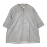 MHL. LIGHT COTTON END ON END SHIRT 595-8152551 五分袖 プルオーバー ブラウス シャツ グレー レディース エムエイチエル【中古】6-0404S∞