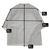 MHL. LIGHT COTTON END ON END SHIRT 595-8152551 五分袖 プルオーバー ブラウス シャツ グレー レディース エムエイチエル【中古】6-0404S∞