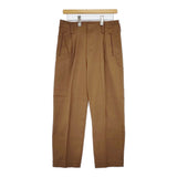 MARGARET HOWELL 578-0243606 WASHED COTTON TWILL TROUSERS 定価35200円 パンツ ブラウン レディース マーガレットハウエル【中古】6-0227G△