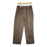 MHL. 595-7243501 DRY DRILL TROUSERS センタープレス コットン 定価26400円 パンツ ブラウン レディース エムエイチエル【中古】6-0227G△