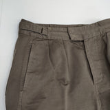 MHL. 595-7243501 DRY DRILL TROUSERS センタープレス コットン 定価26400円 パンツ ブラウン レディース エムエイチエル【中古】6-0227G△