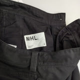 MHL. 595-8243502 DENSE COTTON DRILL TROUSERS 定価28600円 パンツ ブラック レディース エムエイチエル【中古】6-0227G△