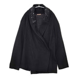 ROMEO GIGLI 羽織り カシュクール ショートコート スパンコール ジャケット ブラック レディース ロメオジリ【中古】5-1218T∞