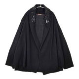 ROMEO GIGLI 羽織り カシュクール ショートコート スパンコール ジャケット ブラック レディース ロメオジリ【中古】5-1218T∞