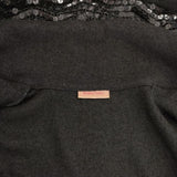 ROMEO GIGLI 羽織り カシュクール ショートコート スパンコール ジャケット ブラック レディース ロメオジリ【中古】5-1218T∞