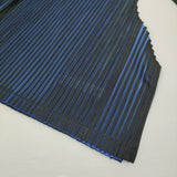 PLEATS PLEASE ISSEY MIYAKE 美品 プリーツチュニック PP23JK521 サイズ3 サイドスリット カットソー ブラック ブルー レディース プリーツプリーズ【中古】5-1115M♪