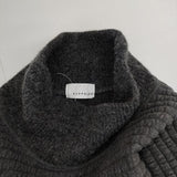 RaPPELER RK232-04204 ハイネック スウェット ニット切替 セーター ニット グレー レディース ラプレ【中古】5-1208T∞