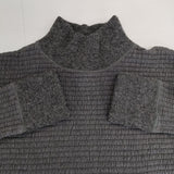 RaPPELER RK232-04204 ハイネック スウェット ニット切替 セーター ニット グレー レディース ラプレ【中古】5-1208T∞