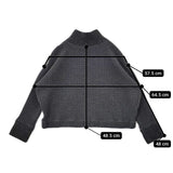 RaPPELER RK232-04204 ハイネック スウェット ニット切替 セーター ニット グレー レディース ラプレ【中古】5-1208T∞