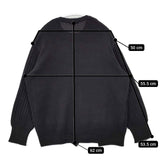 pas de calais デザインニット プルオーバー セーター ニット ブラック レディース パドカレ【中古】5-1208T∞