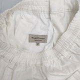 Vlas Blomme ハイカウントコットンカーゴパンツ 13522054 コットンヘンプ パンツ オフホワイト レディース ヴラスブラム【中古】6-0404M∞
