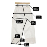 Vlas Blomme ハイカウントコットンカーゴパンツ 13522054 コットンヘンプ パンツ オフホワイト レディース ヴラスブラム【中古】6-0404M∞