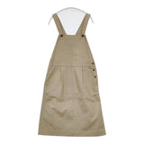 MHL. 595-7156500 JAPANESE COTTON LINEN DRILL APRON DRESS エプロンドレス ワンピース 定価29700円 サロペット ベージュ レディース エムエイチエル【中古】6-0227M△