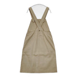 MHL. 595-7156500 JAPANESE COTTON LINEN DRILL APRON DRESS エプロンドレス ワンピース 定価29700円 サロペット ベージュ レディース エムエイチエル【中古】6-0227M△