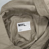 MHL. 595-7156500 JAPANESE COTTON LINEN DRILL APRON DRESS エプロンドレス ワンピース 定価29700円 サロペット ベージュ レディース エムエイチエル【中古】6-0227M△