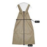 MHL. 595-7156500 JAPANESE COTTON LINEN DRILL APRON DRESS エプロンドレス ワンピース 定価29700円 サロペット ベージュ レディース エムエイチエル【中古】6-0227M△