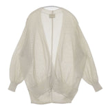 UNITED ARROWS ペーパーガウンカーディガン 定価18700円 1528-275-0360 羽織 カーディガン オフホワイト レディース ユナイテッドアローズ【中古】6-0404M∞
