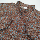 OUTDOOR PRODUCTS フラワープリントティアードドレス 定価13200円 花柄 ワンピース 25AW ブラウン レディース アウトドアプロダクツ【中古】5-1115M♪