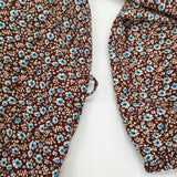 OUTDOOR PRODUCTS フラワープリントティアードドレス 定価13200円 花柄 ワンピース 25AW ブラウン レディース アウトドアプロダクツ【中古】5-1115M♪