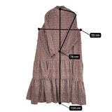 OUTDOOR PRODUCTS フラワープリントティアードドレス 定価13200円 花柄 ワンピース 25AW ブラウン レディース アウトドアプロダクツ【中古】5-1115M♪