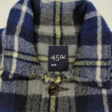 45R/45rpm インドメリノ縮絨の908テントオール 定価75900円 ジャケット ネイビー グレー レディース フォーティーファイブアールピーエム【中古】5-1213T♪