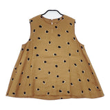 45R/45rpm リネンキュプラアニマルプリントNO SLEEVE TOP 定価36300円 ノースリーブ ブラウス シャツ ライトブラウン レディース フォーティーファイブアールピーエム【中古】6-0501S△