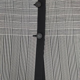 ISSEY MIYAKE プリーツ 千鳥格子 切替 グレンチェック 洗い加工 コート ブラック ホワイト レディース イッセイミヤケ【中古】6-0111M∞