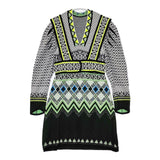 Mame Kurogouchi フェアアイルニットワンピース 定価75900円 ワンピース ホワイト ブラック レディース マメクロゴウチ【中古】5-1218T∞