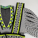 Mame Kurogouchi フェアアイルニットワンピース 定価75900円 ワンピース ホワイト ブラック レディース マメクロゴウチ【中古】5-1218T∞