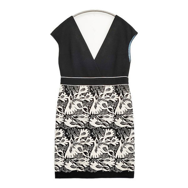 mina perhonen carnival ha3190 刺繍 エンブロイダリー ジャンパースカート ウール ワンピース ブラック レディース ミナペルホネン【中古】5-1115T♪