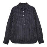 mina perhonen mina時代 ウールコットン ストライププルオーバー 長袖シャツ ブラック レディース ミナペルホネン【中古】5-1218T∞