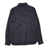 mina perhonen mina時代 ウールコットン ストライププルオーバー 長袖シャツ ブラック レディース ミナペルホネン【中古】5-1218T∞