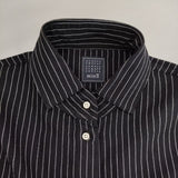 mina perhonen mina時代 ウールコットン ストライププルオーバー 長袖シャツ ブラック レディース ミナペルホネン【中古】5-1218T∞