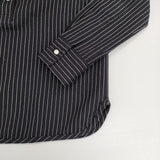 mina perhonen mina時代 ウールコットン ストライププルオーバー 長袖シャツ ブラック レディース ミナペルホネン【中古】5-1218T∞