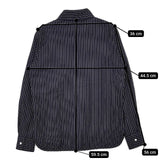 mina perhonen mina時代 ウールコットン ストライププルオーバー 長袖シャツ ブラック レディース ミナペルホネン【中古】5-1218T∞