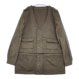 nest Robe 01102-1013 2WAY ミリタリージャケット コットン ノーカラージャケット カーキ レディース ネストローブ【中古】6-0409M∞