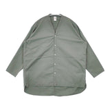 NO CONTROL AIR ピマコットン タイプライター Vネックシャツ NC012SF 製品洗い XS 長袖シャツ グリーン レディース ノーコントロールエアー【中古】6-0214M∞