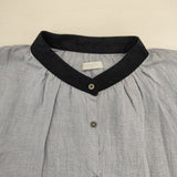 fog linen work リネン リトアニア製 ブラウス シャツ ライトブルー レディース フォグリネンワーク【中古】6-0409M∞