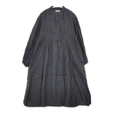 fog linen work リトアニア製 リネン タック プルオーバー ワンピース ブラック レディース フォグリネンワーク【中古】6-0409M∞