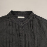 fog linen work リトアニア製 リネン タック プルオーバー ワンピース ブラック レディース フォグリネンワーク【中古】6-0409M∞