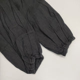 fog linen work リトアニア製 リネン タック プルオーバー ワンピース ブラック レディース フォグリネンワーク【中古】6-0409M∞