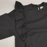 Worker's Nobility ワーカーズノビリティ Aspal dress フリル スペイン製 ワンピース ブラック レディース【中古】6-0415M∞
