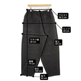 Atelier dantan リネンワイドパンツ イージーパンツ 定価36300円 パンツ ブラック レディース アトリエダンタン【中古】6-0226M∞